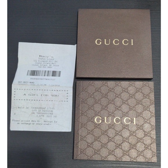Gucci Women\'s Swiss U-Play Brown PVD Mesh Bracelet Watch 29mm w Box main image 12